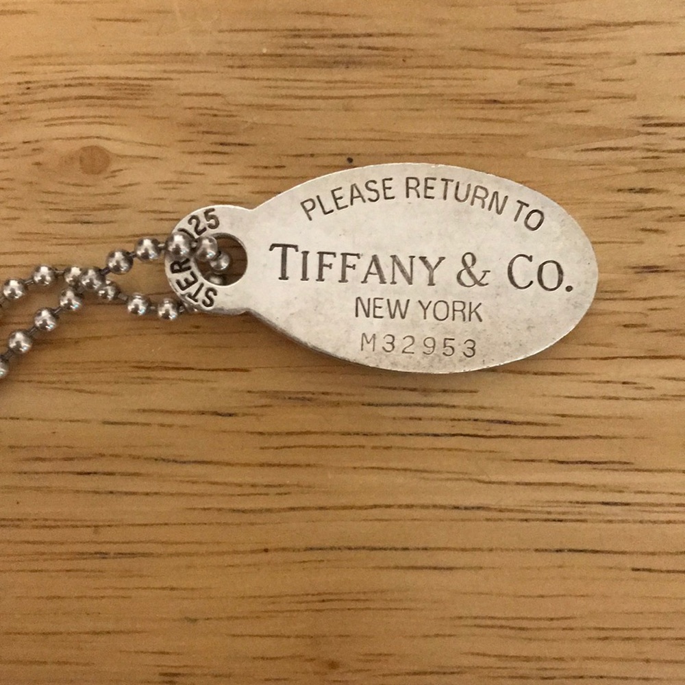 Long Tiffany Oval Tag and Chain